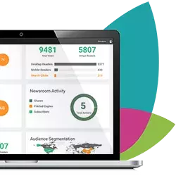 Notified's press release dashboard in a laptop